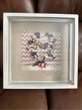 Hobby Lobby Distressed White Shadow Box Display Case